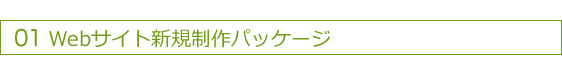 新規制作パッケージ