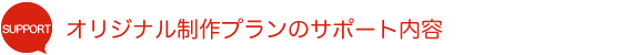 オリジナル制作プランサポート内容